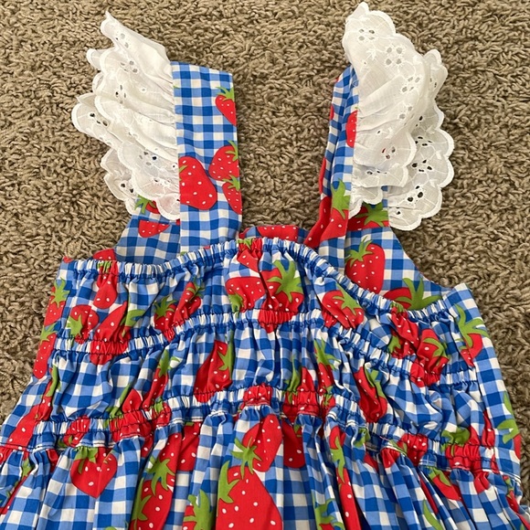 Eleanor Rose Strawberry Margaret Dress Size 7-8 - Picture 5 of 6